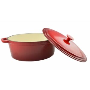 Zománcozott öntöttvas kacsasütő - 36 cm - 8.5 literes (piros)