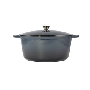 Zománcozott öntöttvas lábas - 32 cm - 8 literes (Acélkék)