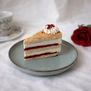 Málnás mascarponés tortaszelet