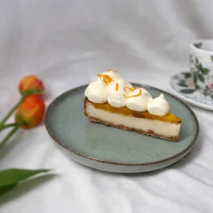 Narancsos gyömbéres sajttorta szelet
